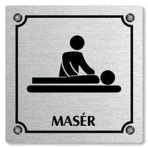 Masér, 80x80mm, stříbrná, Kansas
